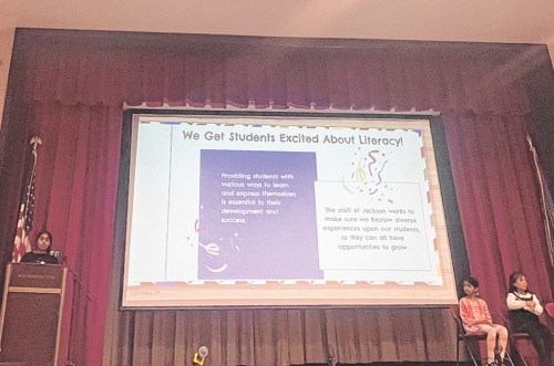 JER_library_013124 George A. Jackson Elementary School students showcase what they enjoy about their school library. (Photo by Jennifer Corr)