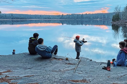 Boy Scouts making memories.