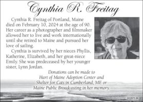 Cynthia R. Freitag, 90