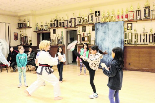 Nassau County Comptroller Elaine Phillips had the opportunity to teach an empowering self-defense workshop to Girl Scout Troop 512 from Munsey Park and Shelter Rock. (Photo by the office of the Nassau County Comptroller)