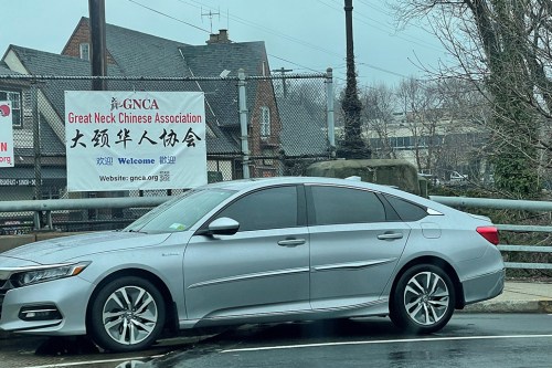 GncaSign_B New welcome sign hung near the LIRR station