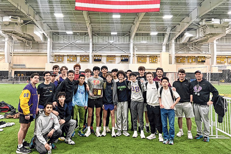 SCHOOLS_track_021424 The Oyster Bay High School winter track team have been crowned conference champions. (Photo courtesy the Oyster Bay-East Norwich Central School District)