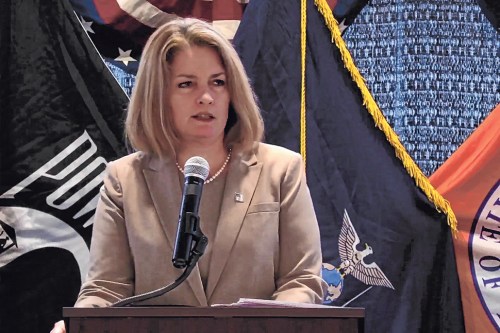 Supervisor DeSena delivers her speech.