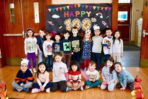 Kindergarten students at Munsey Park Elementary School celebrated the 100th day of school on Feb. 15. 
(Photos courtesy of the Manhasset Public Schools)