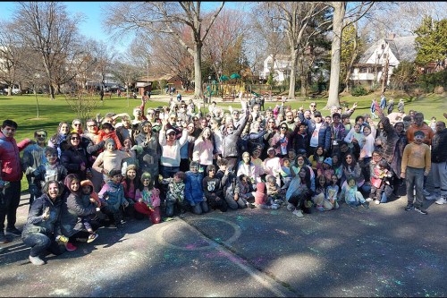 Community gathered to celebrate Holi