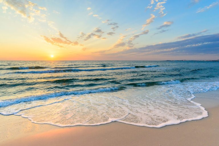 Long wave on the coast, dawn on the sea, Tunisia (Getty Images)