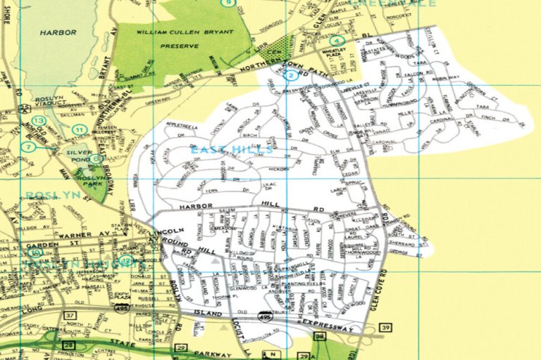 Budget_B A map of East Hills. (Photo courtesy of the Incorporated Village of East Hills)