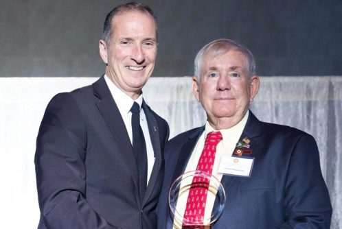 George Dlugolonski was awarded Chaminade High School’s Ring of Honor Leadership Award on April 20. (Submitted photo)