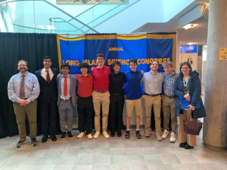 Garden City High School students competed in the Junior and Senior divisions of the Long Island Science Congress. (Courtesy of Garden City Public Schools)