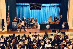 Hicksville Middle School Students Welcomed Into National Junior Honor Society