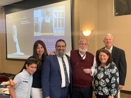  North Hempstead Town Council Member Mariann Dalimonte with author Joseph Telushkin and Rabbi Shalom Paltiel at the Chabad of Port Washington (Photo from the Town of North Hempstead)