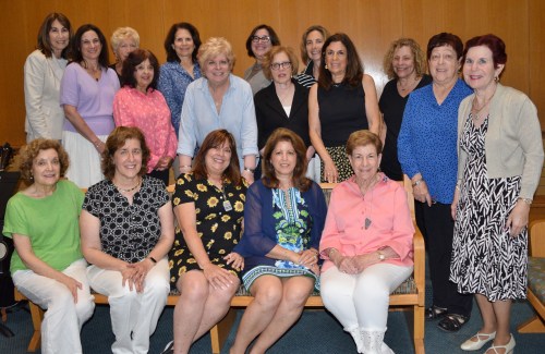 DSC_0260 New officers and board members of Temple Beth Sholom Sisterhood pose for a group photo. (Photo courtesy of Temple Beth Sholom Sisterhood)