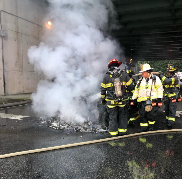 June 25 vehicle fire (Photo from Facebook)