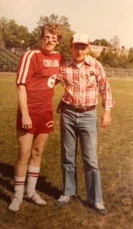Screenshot Larry O'Leary and his Dad in 1980. (Photo courtesy of Ed Randle)