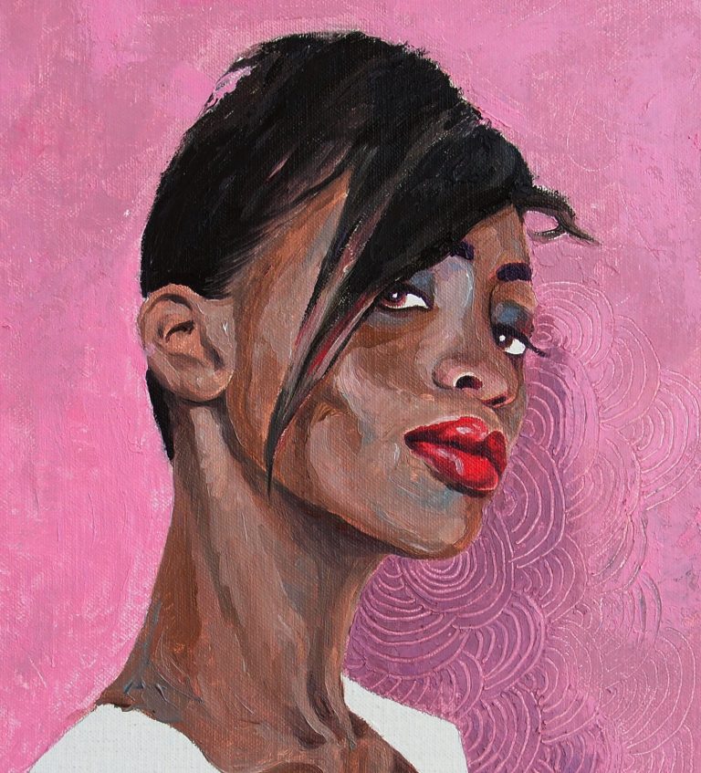 Artwork by Yan Nie on view in the library’s first-floor gallery throughout the month of June. (Photos from Syosset Public Library)