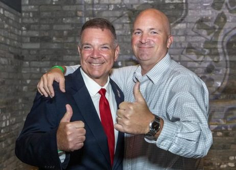 370543980_797833205678464_4859074414466251932_n Christopher Carini (right) and State Sen. Steve Rhoads (R-Wantagh). (Courtesy Office of State Sen. Steve Rhoads)