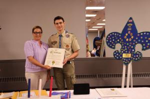 Johnson Honors Massapequa Eagle Scout