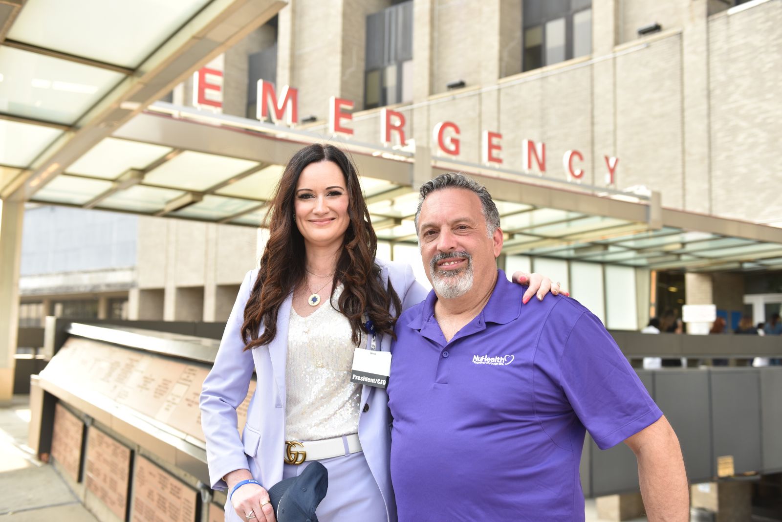 Schwam with the president of NUMC