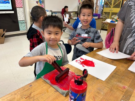 Art Camp 1 Students learned the art of printmaking and had the
opportunity to make their own creative projects (Photos courtesy of Herricks Public Schools)