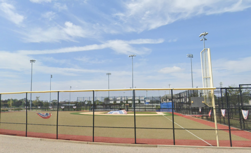 Upgrades are coming soon to the 90-ft baseball field at John J. Burns Park (Photo credit GoogleMaps)