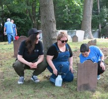 Volunteers join in Monfort Cemetery clean up