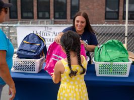 Helms Auto Group backpack giveaway