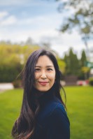 Syosset High School aluma curates art display at the library