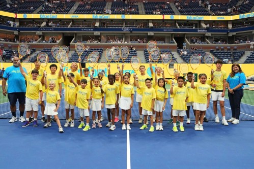 20240901 Andrey Rublev v Grigor Dimitrov East Hills students at the 2024 US Open on Sunday, Sep. 1 in Flushing, NY