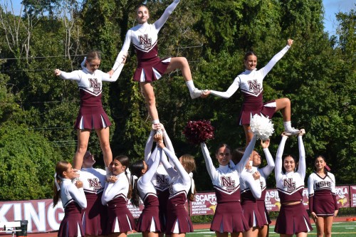 The North Shore cheerleaders performed at the carnival before the homecoming game (Photos provided by the North Shore Central School District)