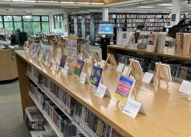 Tiny art show at the Jericho library