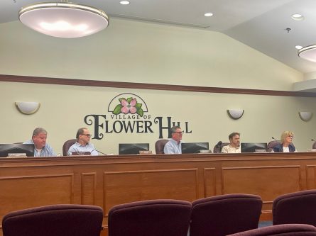 The Village of Flower Hill board of trustees discussed its patrol security at the September meeting (Photo by Julie Prisco)