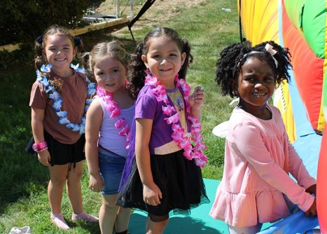 Kids line up for fun activities (Photos provided by the Grenville Baker Boys & Girls Club)