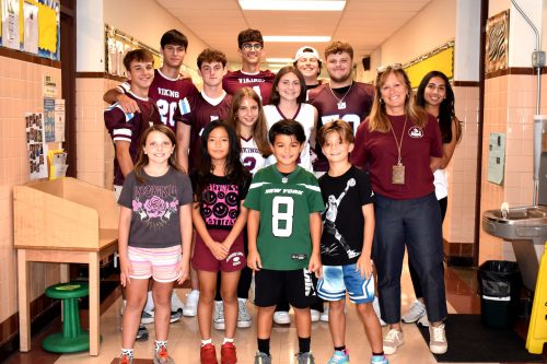GWLVarsityWalk2 Varsity athletes visit Glenwood Landing Elementary (Photos provided by North Shore Central School District)