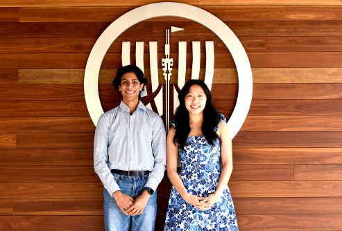 Aaryan Vira, left, and Kaitlin Ho, right (Photo provided by North Shore Central School District)