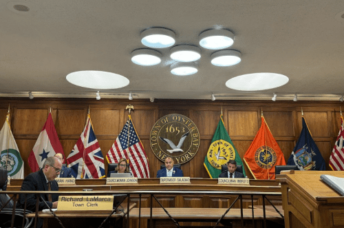 The Town of Oyster Bay board meeting on Oct. 1 (Photo by Hannah Devlin)